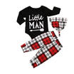 Newborn Kids Baby Boy Long Sleeve Jumpsuit Romper Bodysuit Pants Cap Outfits Set