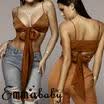 Emmababy Womens Deep V-neck Blouse Sleeveless Loose Casual Shirt Crop Tops