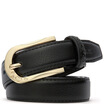 PLOVER Women&39s Belt Fashion Classic Buckle Belt Leather Belt P1503M014J Black