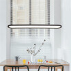 Baycheer HL482092 90CM Black Acrylic Oval Shaped Led Linear Pendant Lighting