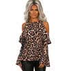 Womens Leopard Raglan Long Sleeve T Shirt Casual Tops Basic Tee Blouse Sweater