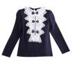 Autumn Princess Baby Kids Girls Bow Tie Lace T-shirts Long Sleeve Blouse Tops US