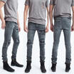 Men Stylish Ripped Jeans Pants Rock Skinny Slim Straight Denim Trousers USA