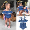 Baby Girls Newborn Off Shoulder Bodysuit Cotton Jumpsuit Romper Outfits Clothes