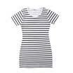 Summer Family Clothes Mother Daughter Womens Girls Short Sleeve Striped Dress
