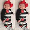 USA Newborn Baby Girls Flower T-shirt Tops LeggingsHeadband Outfit Set Clothes