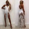 Womens Sexy Lace Sheer Long Robe Nightgown Bathrobe Pajamas Nightdress Sleepwear