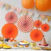 Dome recalls 6 pieces of wedding supplies paper flower arrangement wedding ceremony childrens birthday party wedding shopping mall decoration paper flower fan activity arrangement supplies dress up paper pull flower orange