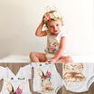 Newborn Toddler Baby Girl Rabbit Print Romper Jumpsuit Playsuit Clothes Sunsuit