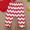 3PCS Newborn Kids Baby Girls Christmas Outfits Romper Jumpsuit Pant Headband Set