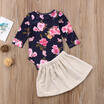 Girls Flower Romper Jumpsuit TopVelvet Dress Skirts Infant Outfits Costume