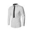 Luxury Fashion Men Casual Slim Fit Long Sleeve Dress Shirts Formal Business Tops