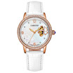 Skeleton Sapphire Crystal Women Mechanical Watch Fashion Elegant Ladies Watch