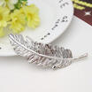 Shiny Leaf Shape Metal Clip Barrette Hair Clips Headwear Women Girl Hair -GOLD