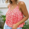 Summer Women Blouse Floral Sleeveless Lady Chiffon Loose Casual T-shirt Tops