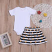 Newborn Baby Girl Casual Romper Tops Tutu Skirt Outfits Clothes 2pcs Set