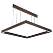 Baycheer HL487479 Dark Brown Linear Island Aluminum 1 Tier Warm Light LED Square LED Chandelier in Acrylic Shade