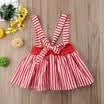 Kid Baby Girl Stripe Party Suspender Belt Overalls Skirt Dress Outfit Clothes UK