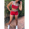 Women Sports Gym Yoga Vests & Shorts Fitness Workout Tops Athletic Clothes Set