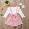 AU Newborn Baby Kids Girl Lace Romper TopsPink Skirts DressHeadband Outfits