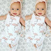 Toddler Newborn Baby Girl Romper Jumpsuit SunsuitHeadband Outfits 2PCS Clothes