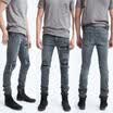 Men Stylish Ripped Jeans Pants Rock Skinny Slim Straight Denim Trousers USA
