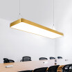 Baycheer HL487630 Brushed Aluminum 24W Brass Rectangular Pendant Light 2362"In White Light