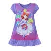 Lovely Kids Girls Children Cartoon Mermaid Short Sleeve Princess Casual Dress T