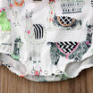 Newborn Baby Girls Alpaca Floral Romper Bodysuit Jumpsuit Clothes Outfit Sunsuit