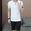 Mens Breathable T-Shirt Casual Round-Neck Short Sleeve Shirt Tops Tees Suits