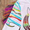 Casual Toddler Kids Girls Cartoon Unicorn Long Sleeve Tops T-shirt Clothes 1-6T