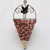 Wicker Flower Basket Pot Wall Hanging Planter Boxes Basket Home Gardening Decor