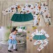 US Stock Newborn Baby Girls Clothes Ruffle Dress Shirt TopsLeggings Outfits Set