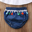 Summer Toddler Baby Girls Off Shoulder Tops Shorts 2Pcs Outfits Clothes Set