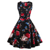 Floral Tea Length Vintage Dress