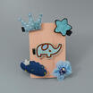 Lot 5PcsSet Girl Childrens Cartoon Animal Hair Clips Cloth Card Baby Hairclip