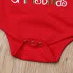 My First Christmas Newborn Baby Girl Warm Romper Pants Santa Hat Outfits Clothes