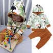 Newborn Baby Boys Girls Hooded TopsLong Pants Set Kids Clothes Outfit Tracksuit