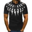 AU Mens Lightning Short Sleeve T Shirt Slim Fit Casual Tops Clothing Muscle Tee