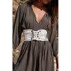 Women Lady Fashion Wide Buckle Elastic Stretch Corset Waistband Waist Belt New