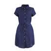 Women Short Sleeve Denim Jeans Dress Button Pocket Casual Top Shirt Mini Dresses