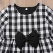 US Toddler Kids Baby Girls Autumn Winter Plaid Dress Princess Party Dresses 1-6Y