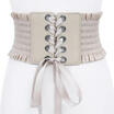 Women Fashion Punk Rivet Buckle Stretch Waistband Corset Wide Elastic Waist Belt