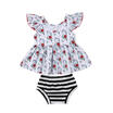 Toddler Kids Baby Girl Flower Unicorn T-shirt Tops Tutu DressPants 2PCS Outfit