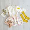 Princess Toddler Baby Girl Floral Ruffle Top Blouse Dress Skirts Outfits Clothes