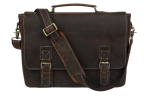 Baigio Leather Satchel Briefcase 16" Laptop Messenger Shoulder Bag Tote for Men