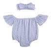 AU Stock Toddler Kids Baby Girls Striped Romper Bodysuit Jumpsuit Outfit Clothes