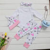 4PCS Newborn Infant Baby Girls Outfit Clothes Romper Bodysuit JumpsuitPants Set
