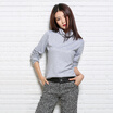 Cashmere Shijiazhuang good long-sleeved pile heap sweater sweater sweater sweater R1199 light gray M