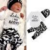 3PCS Toddler Kids Baby Boys Tops T-shirt Pants Leggings Hat Outfits Set Clothes